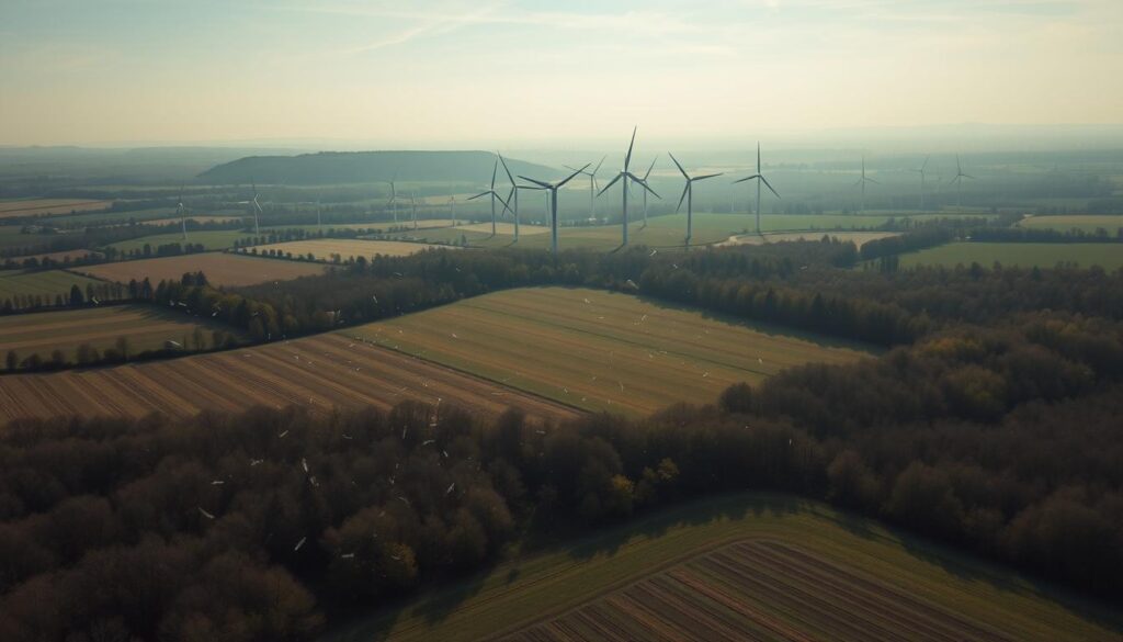 Mikroplastik-Verbreitung von Windrädern